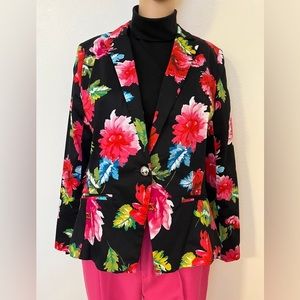 Cute multi color floral print jacket